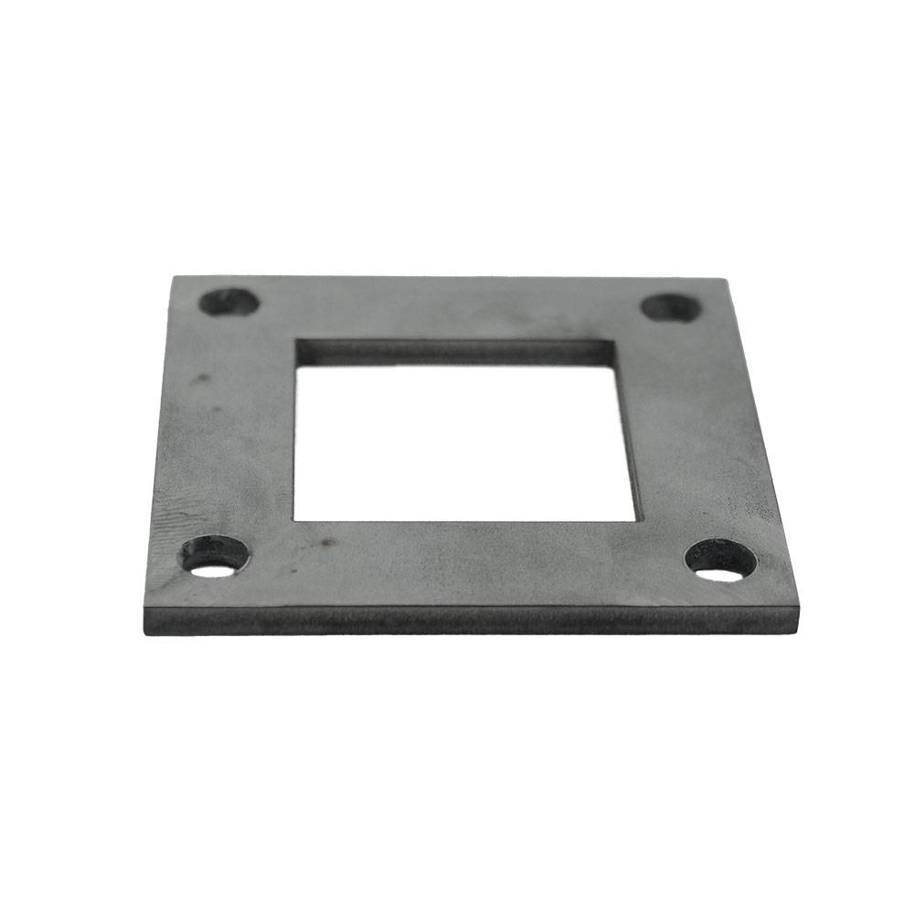 Закладной элемент квадратный 73х73х4 мм под трубу 40х40 (нерж.)