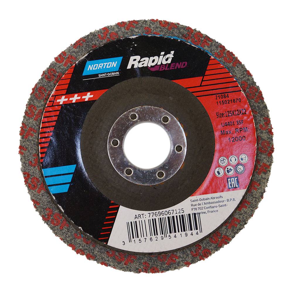 Доводочный круг торцевой Norton BearTex Rapid Blend 125х12х22 3SF