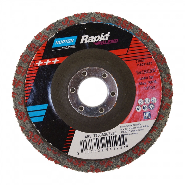 Доводочный круг торцевой Norton BearTex Rapid Blend 125х12х22 3SF